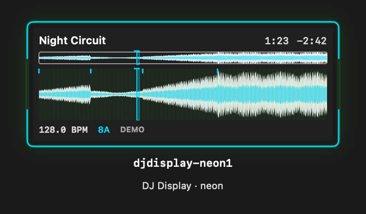 Djdisplay Neon1 rendered Tandem component