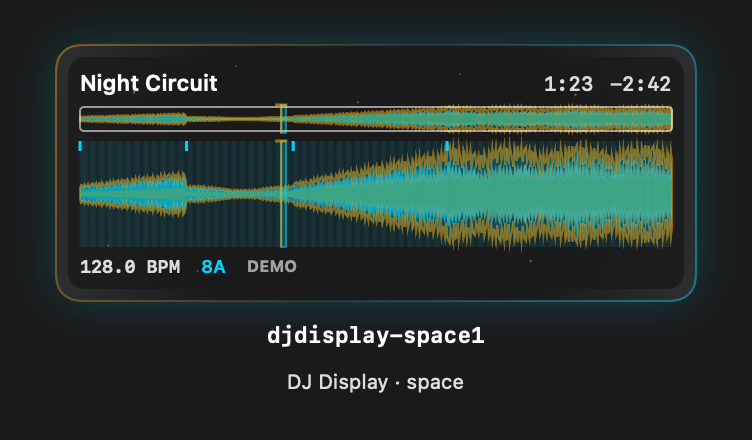 Djdisplay Space1 rendered Tandem component