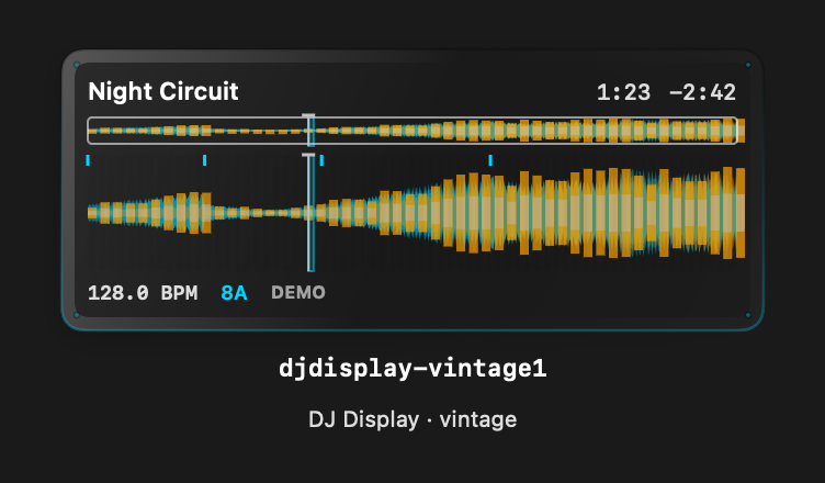 Djdisplay Vintage1 rendered Tandem component