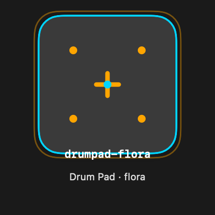 Drumpad Flora rendered Tandem component