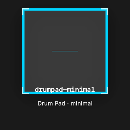 Drumpad Minimal rendered Tandem component