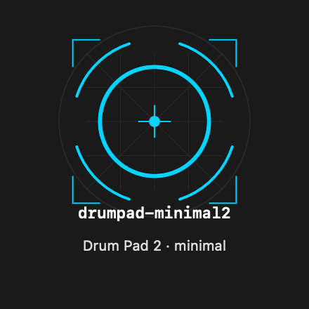 Drumpad Minimal2 rendered Tandem component