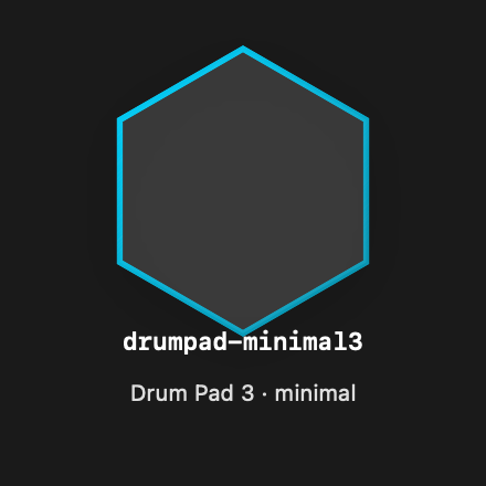 Drumpad Minimal3 rendered Tandem component