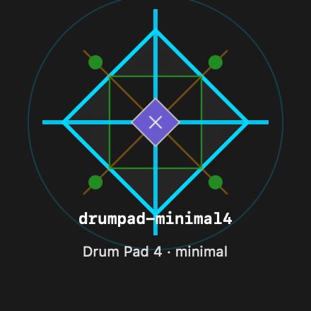 Drumpad Minimal4 rendered Tandem component