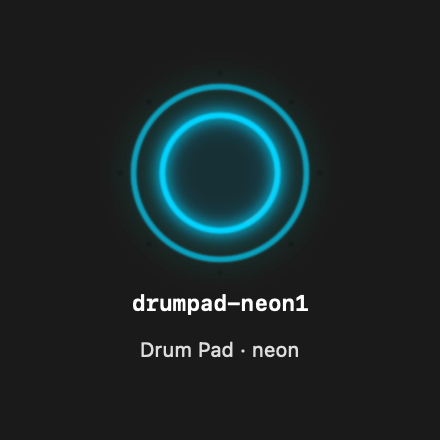 Drumpad Neon1 rendered Tandem component