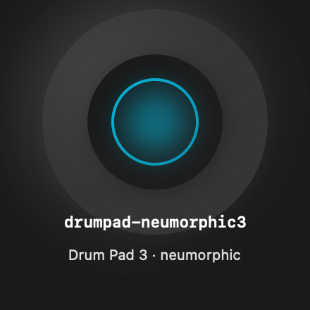 Drumpad Neumorphic3 rendered Tandem component