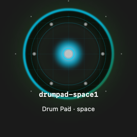 Drumpad Space1 rendered Tandem component