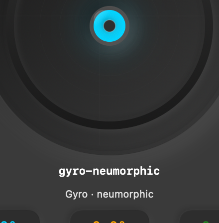 Gyro Neumorphic rendered Tandem component