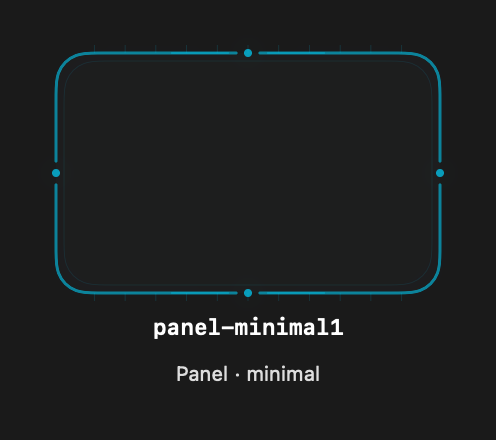 Panel Minimal1 rendered Tandem component