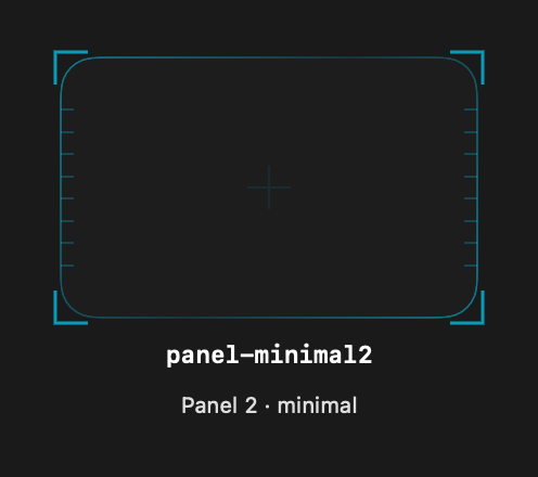 Panel Minimal2 rendered Tandem component
