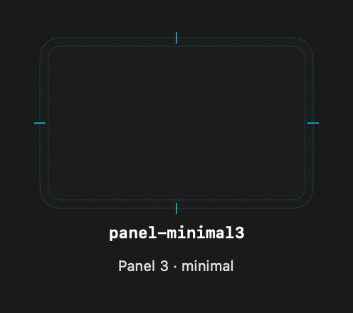 Panel Minimal3 rendered Tandem component
