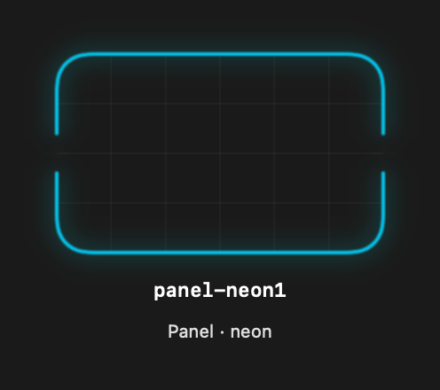 Panel Neon1 rendered Tandem component