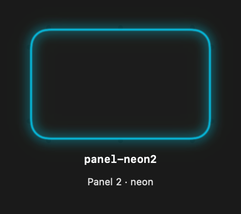 Panel Neon2 rendered Tandem component
