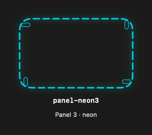 Panel Neon3 rendered Tandem component
