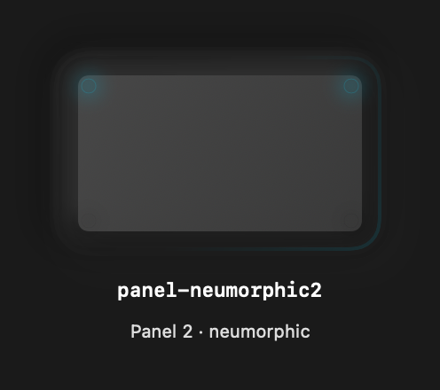 Panel Neumorphic2 rendered Tandem component