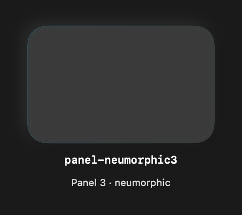 Panel Neumorphic3 rendered Tandem component