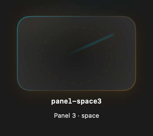 Panel Space3 rendered Tandem component