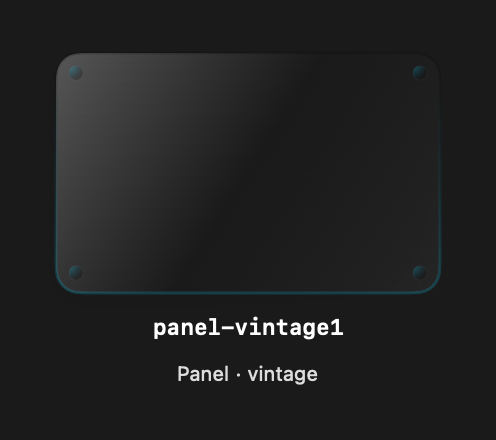 Panel Vintage1 rendered Tandem component