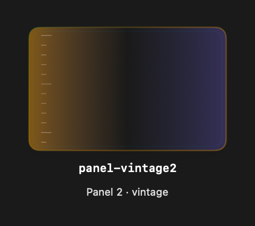 Panel Vintage2 rendered Tandem component