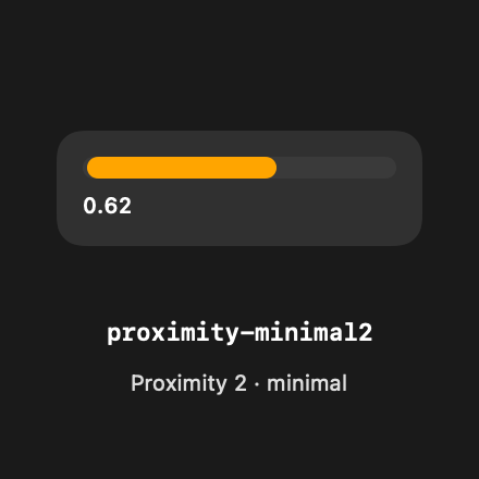 Proximity Minimal2 rendered Tandem component