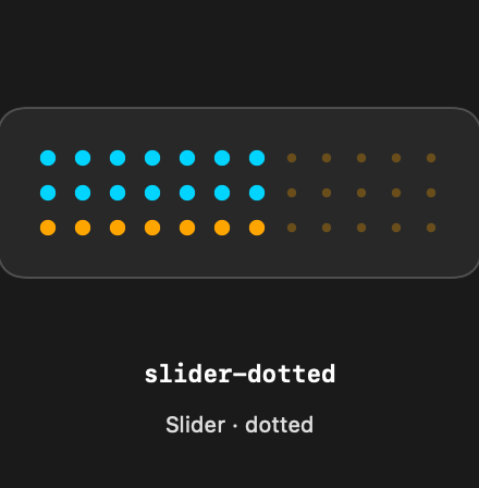 Slider Dotted rendered Tandem component