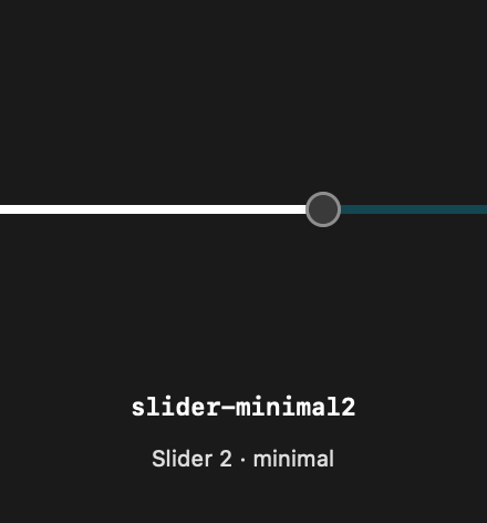 Slider Minimal2 rendered Tandem component