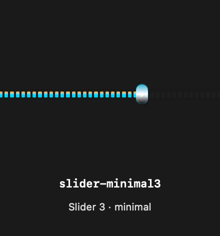 Slider Minimal3 rendered Tandem component