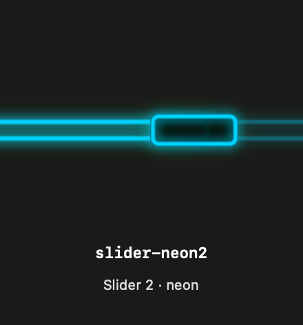 Slider Neon2 rendered Tandem component