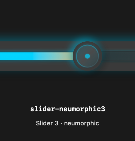 Slider Neumorphic3 rendered Tandem component