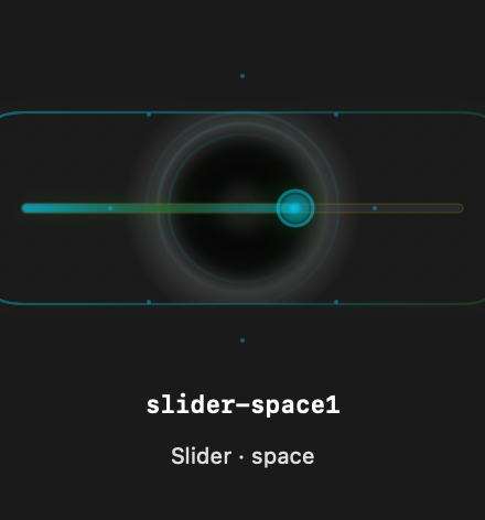Slider Space1 rendered Tandem component