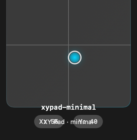 Xypad Minimal rendered Tandem component