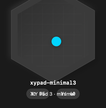 Xypad Minimal3 rendered Tandem component