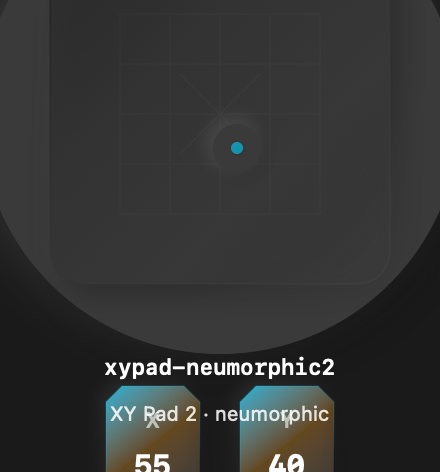 Xypad Neumorphic2 rendered Tandem component